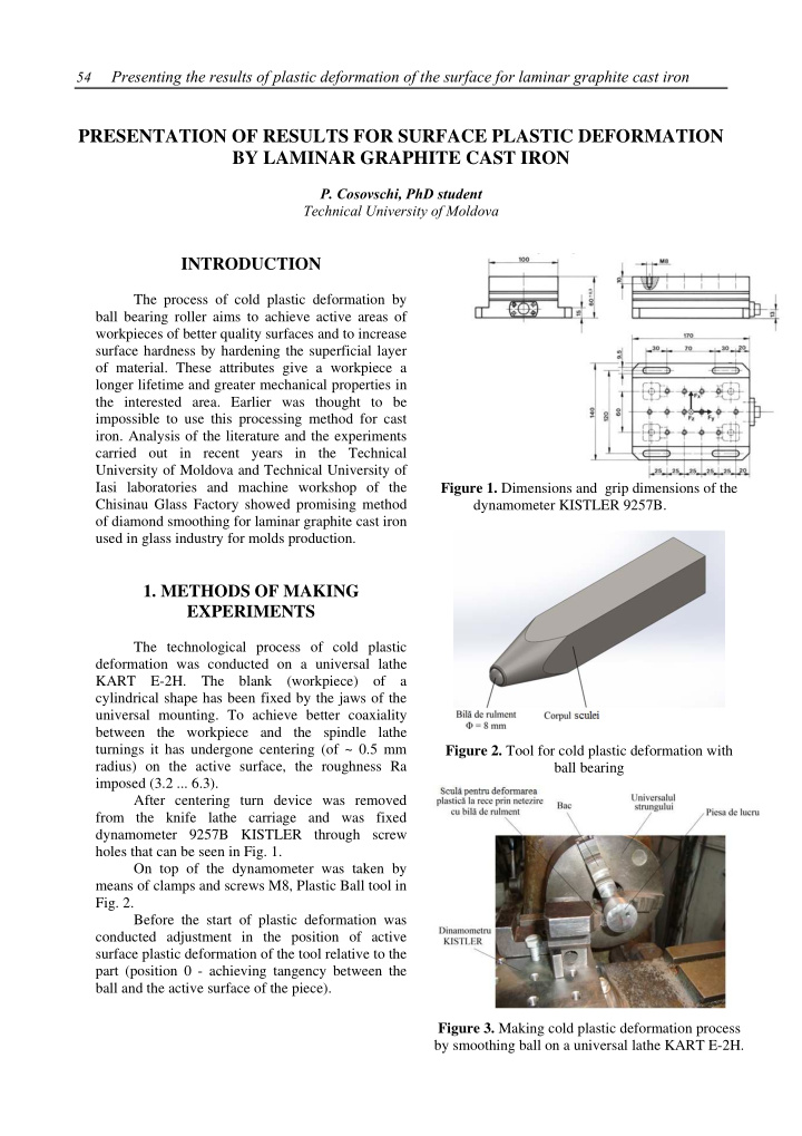 presentation of results for surface plastic deformation