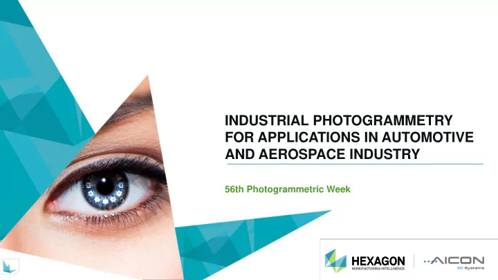 industrial photogrammetry for applications in automotive