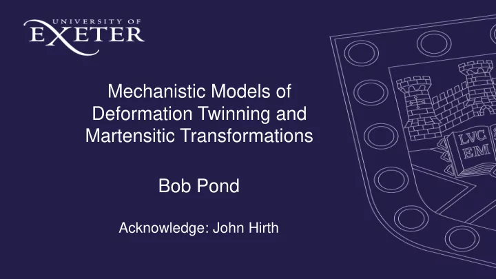 bob pond
