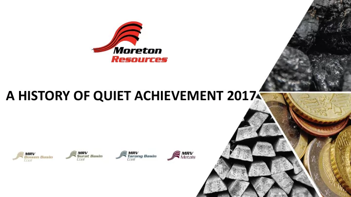 a history of quiet achievement 2017 important information