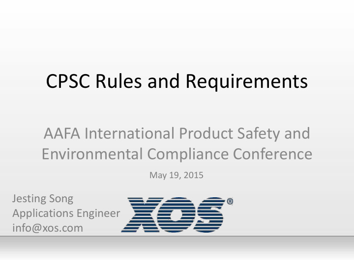 cpsc rules and requirements