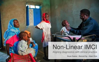 Non-Linear IMCI Aligning diagnostics with clinical practice Bryan Eastes  Bennett Ng  Adam