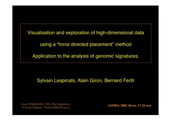 Visualisation and exploration of high-dimensional data  using a &quot;force directed