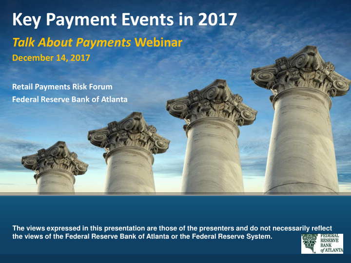 key payment events in 2017