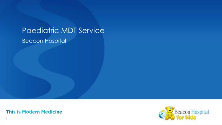 paediatric mdt service