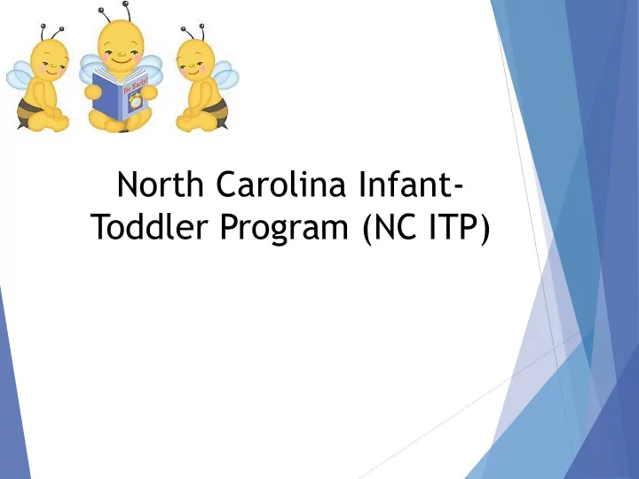 toddler program nc itp objectives take aways
