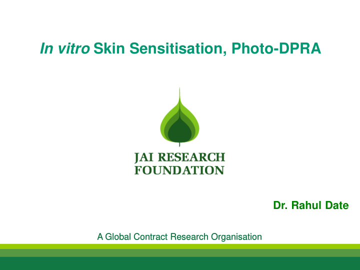 in vitro skin sensitisation photo dpra