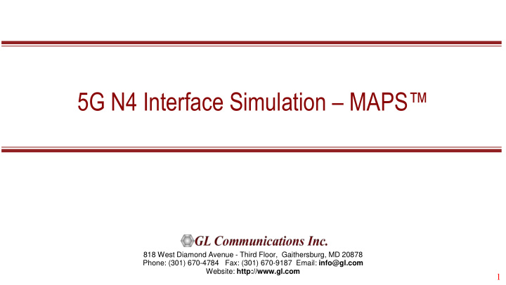 5g n4 interface simulation maps