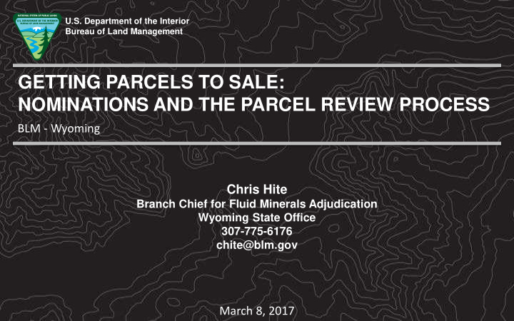 getting parcels to sale nominations and the parcel review