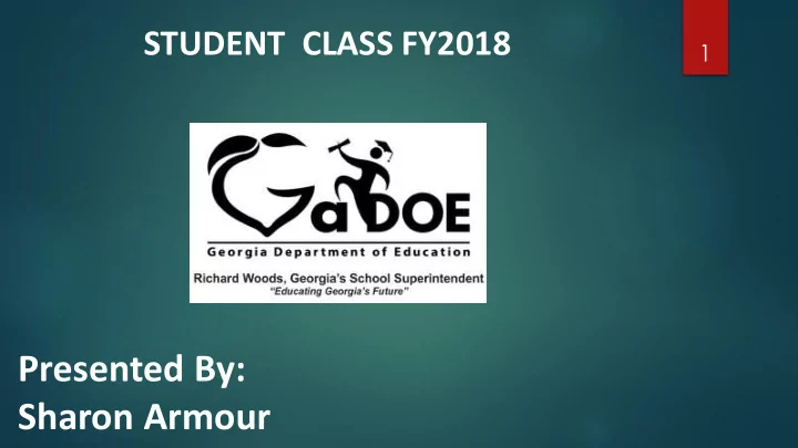 presented by sharon armour student class