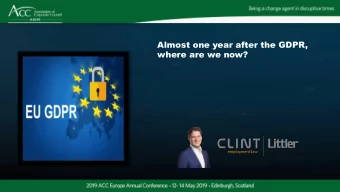 Click to add title  Click to add subtitle  Before the GDPR: the great GDPR compliance panic  The