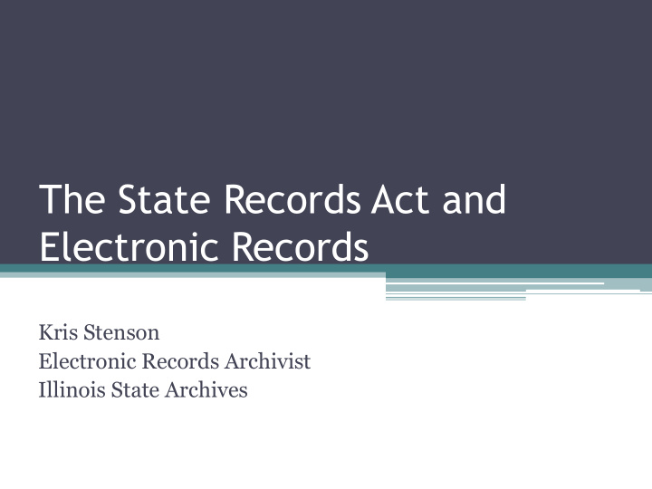 electronic records