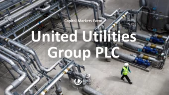 United Utilities  Group PLC  Steve Mogford  Chief Executive  Introduction  United Utilities Group