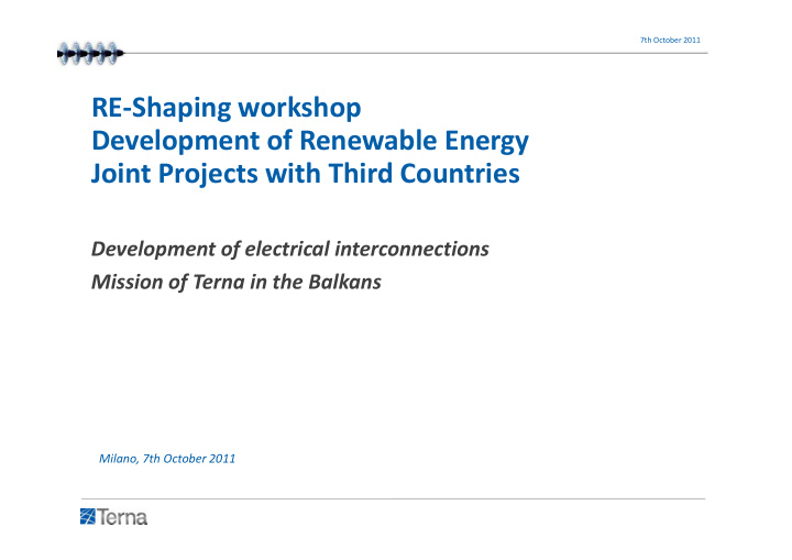 re shaping workshop development of renewable energy joint