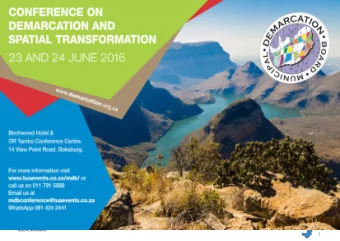 1  PRESE  PRESENT  NTATION  TION ON  ON MUNIC  MUNICIP  IPAL  AL BOUN  BOUNDAR  ARY  Y  RE