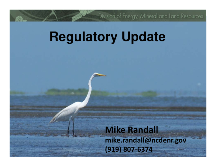 regulatory update