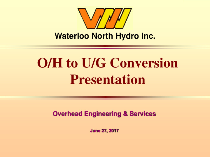 o h to u g conversion presentation