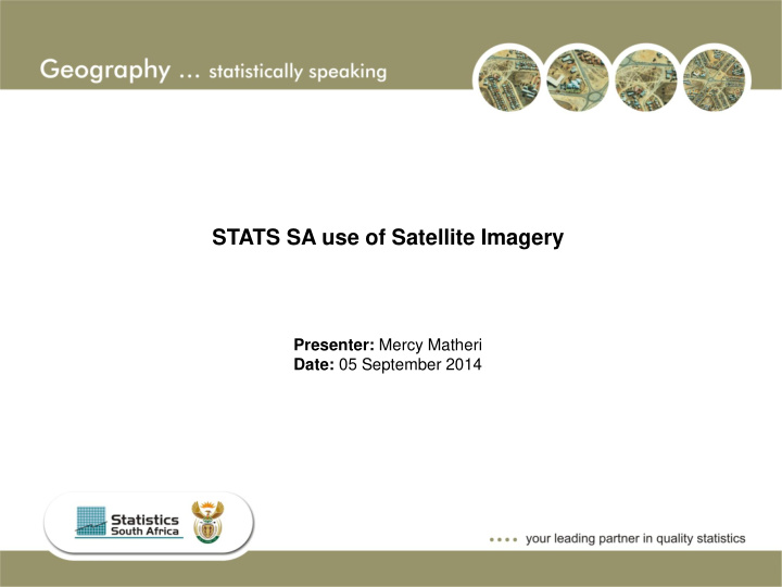 stats sa use of satellite imagery