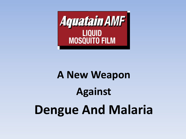 dengue and malaria traditional mosquito control a
