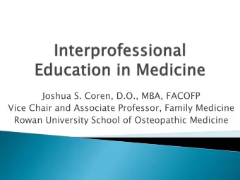 Rowan University School of Osteopathic Medicine  Identify the key competencies being