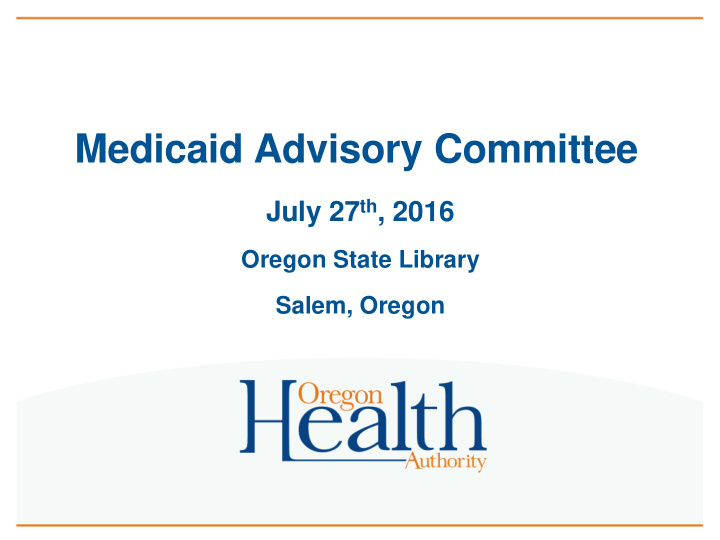 medicaid advisory committee