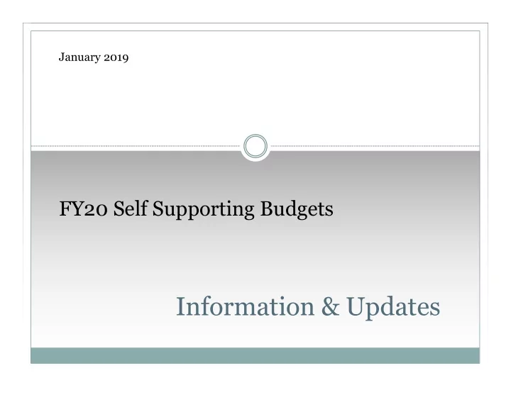 information amp updates budget office contacts