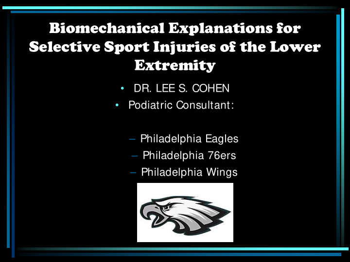 biomechanical explanations for selective sport injuries