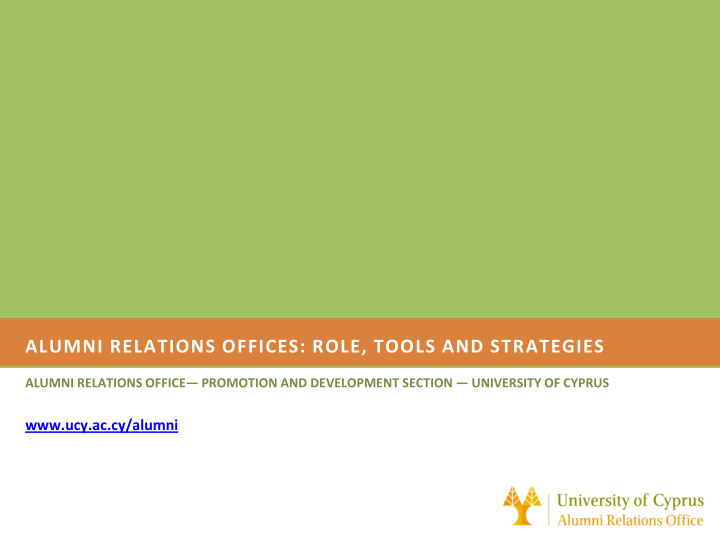 alumni relations offices role tools and strategies