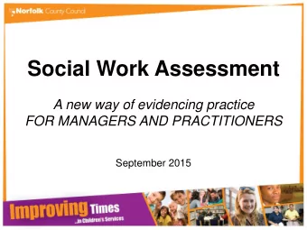 [title]  A new way of evidencing practice  [sub-title]  FOR MANAGERS AND PRACTITIONERS  [date]