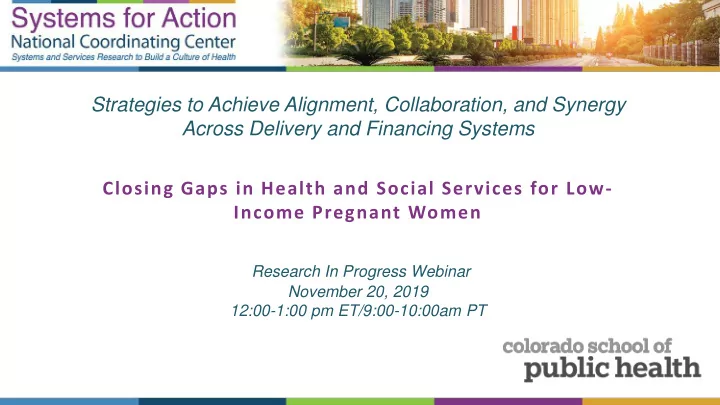 strategies to achieve alignment collaboration and synergy