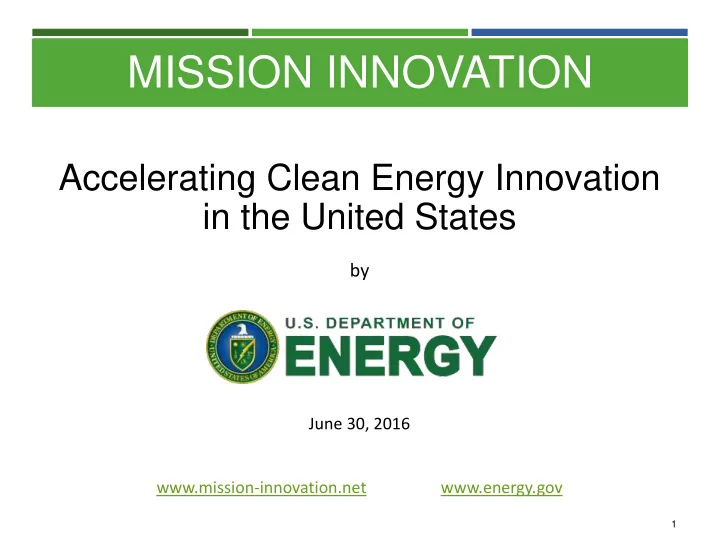 mission innovation