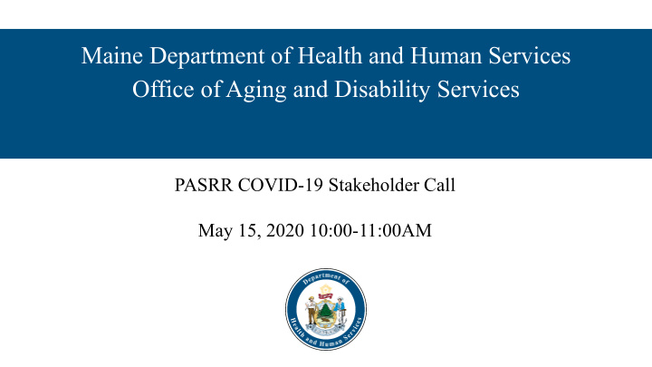 maine department of health and human services office of