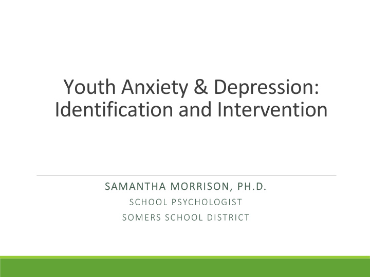 youth anxiety amp depression identification and