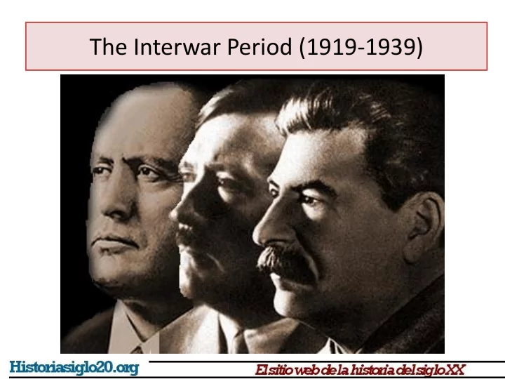 the interwar period 1919 1939 introduction