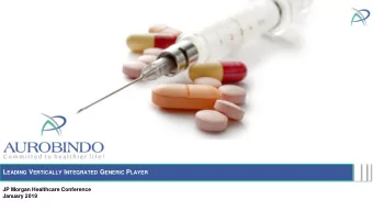 Safe Harbor Statement  This presentation is provided for informational purposes only and does not