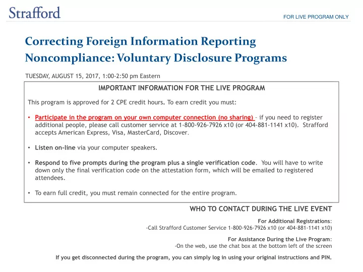 correcting foreign information reporting noncompliance