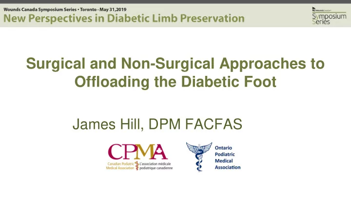surgical and non surgical approaches to offloading the