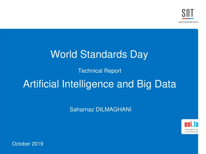 world standards day