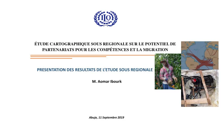 presentation des resultats de l etude sous regionale