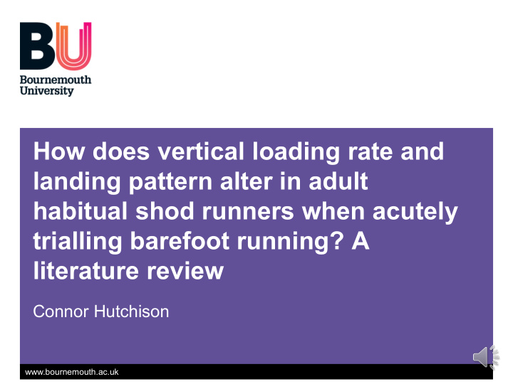 how does vertical loading rate and landing pattern alter