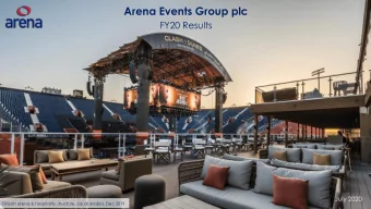 Arena Events Group plc  FY20 Results  July 2020 Results Presentation July 2020  Diriyah arena &amp;