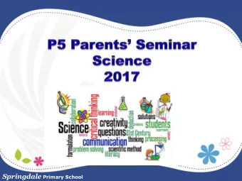 Science Process Skills (Upper Block)  Answering techniques Springdale Primary School  2