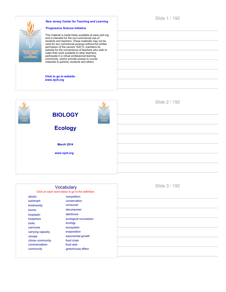 biology ecology