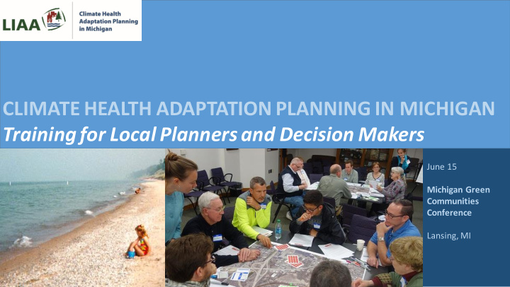 climate health adaptation planning in michigan training