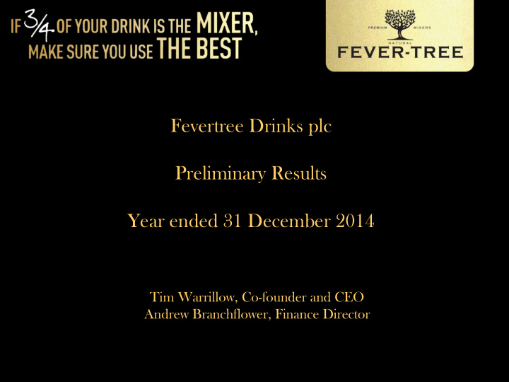 fevertree drinks plc