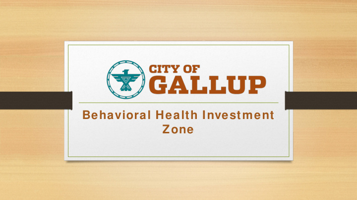 behavioral health investment zone behavioral health
