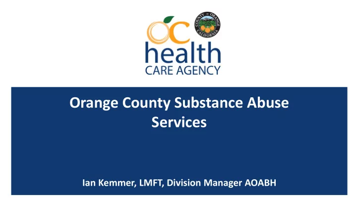 orange county substance abuse services
