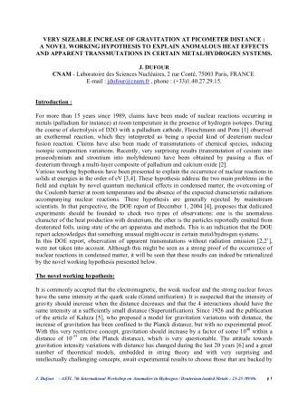 VERY SIZEABLE INCREASE OF GRAVITATION AT PICOMETER DISTANCE :  A NOVEL WORKING HYPOTHESIS TO