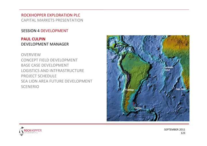 rockhopper exploration plc capital markets presentation