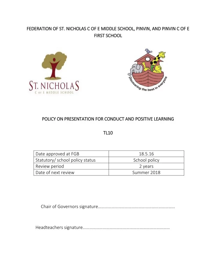 federation of st nicholas c of e middle school pinvin and